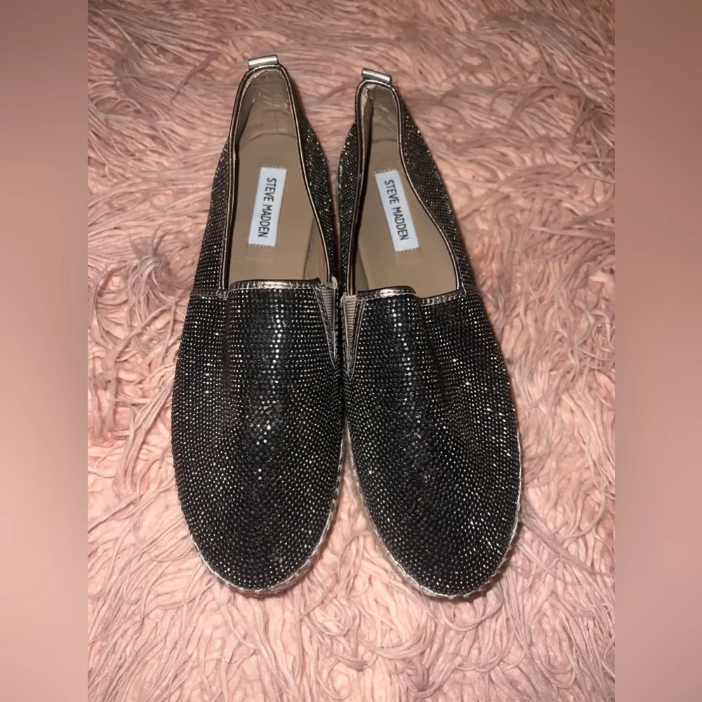 Steve Madden Chopur-R Rhinestone Espadrilles NWOT Size 10B